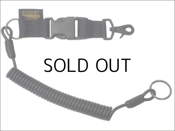 SUBROC スパイラルリーシュコード ロング：ブラック□ネコポス対象外