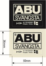 画像2: アブガルシア Abu Water Proof Svangsta Sticker 50mm（ABU防水スヴァングスタステッカー 50mm）【ネコポス配送可】 (2)