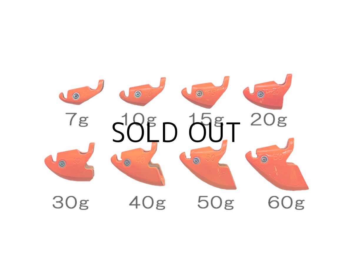 画像2: クレイジーオーシャン オーシャンシンカーV 20g：オレンジ【ネコポス配送可】 (2)