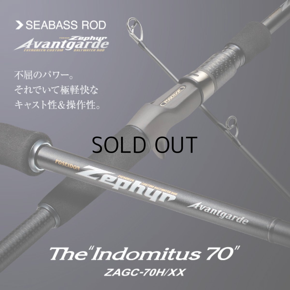 画像1: [ロッド]エバーグリーン ゼファー アバンギャルド Zephyr Avantgarde ZAGC-70H/XX“インドミタス70”■ネコポス対象外■ (1)