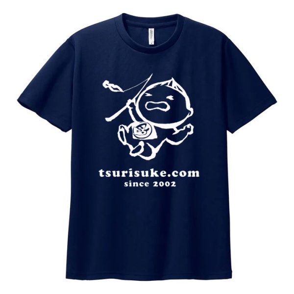 画像1: 釣り助 オリジナルドライTシャツ：半袖/ネイビー/3Lサイズ■ネコポス対象外■