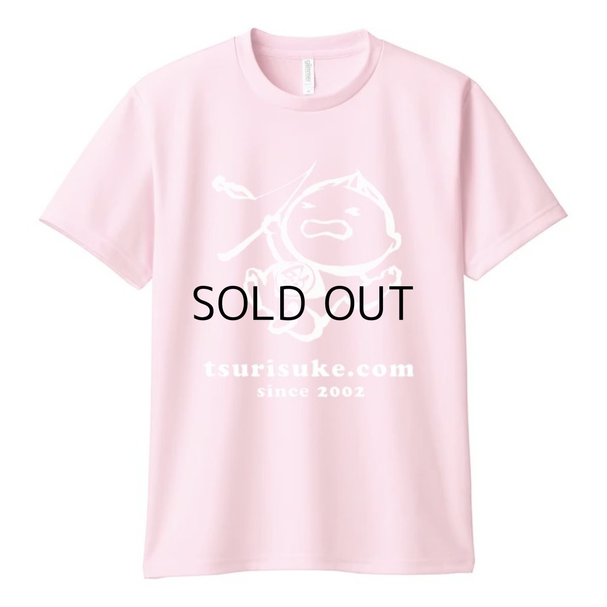 画像1: 釣り助 オリジナルドライTシャツ：半袖/ライトピンク/Sサイズ■ネコポス対象外■ (1)
