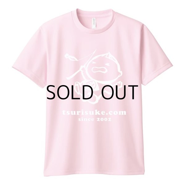 釣り助 オリジナルドライTシャツ：半袖/ライトピンク/Sサイズ