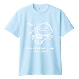 釣り助 オリジナルドライTシャツ：半袖/ライトブルー/3Lサイズ■ネコポス対象外■