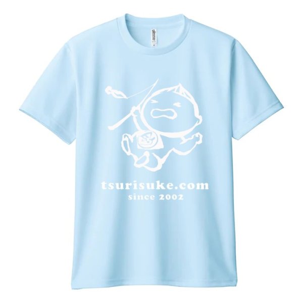画像1: 釣り助 オリジナルドライTシャツ：半袖/ライトブルー/3Lサイズ■ネコポス対象外■