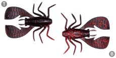 画像2: メガバス フワバグ2.5インチ：BLACK BACK CLEAR RED【ネコポス配送可】 (2)