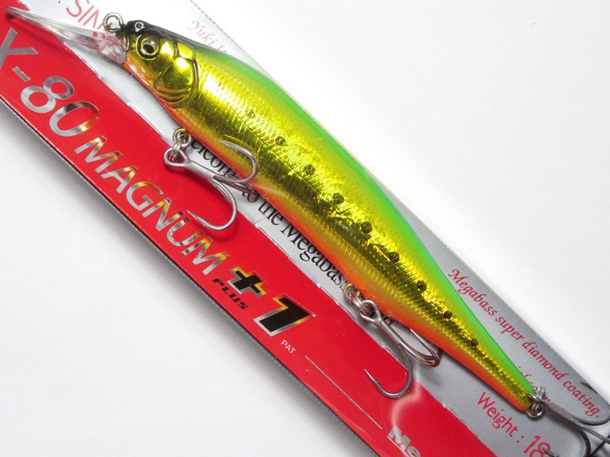 画像1: メガバス X-80マグナム＋1：GG LIME GOLD【ネコポス配送可】 (1)
