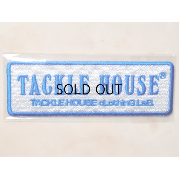画像1: タックルハウス ワッペン：ライトブルー「TACKLE HOUSE」【ネコポス配送可】