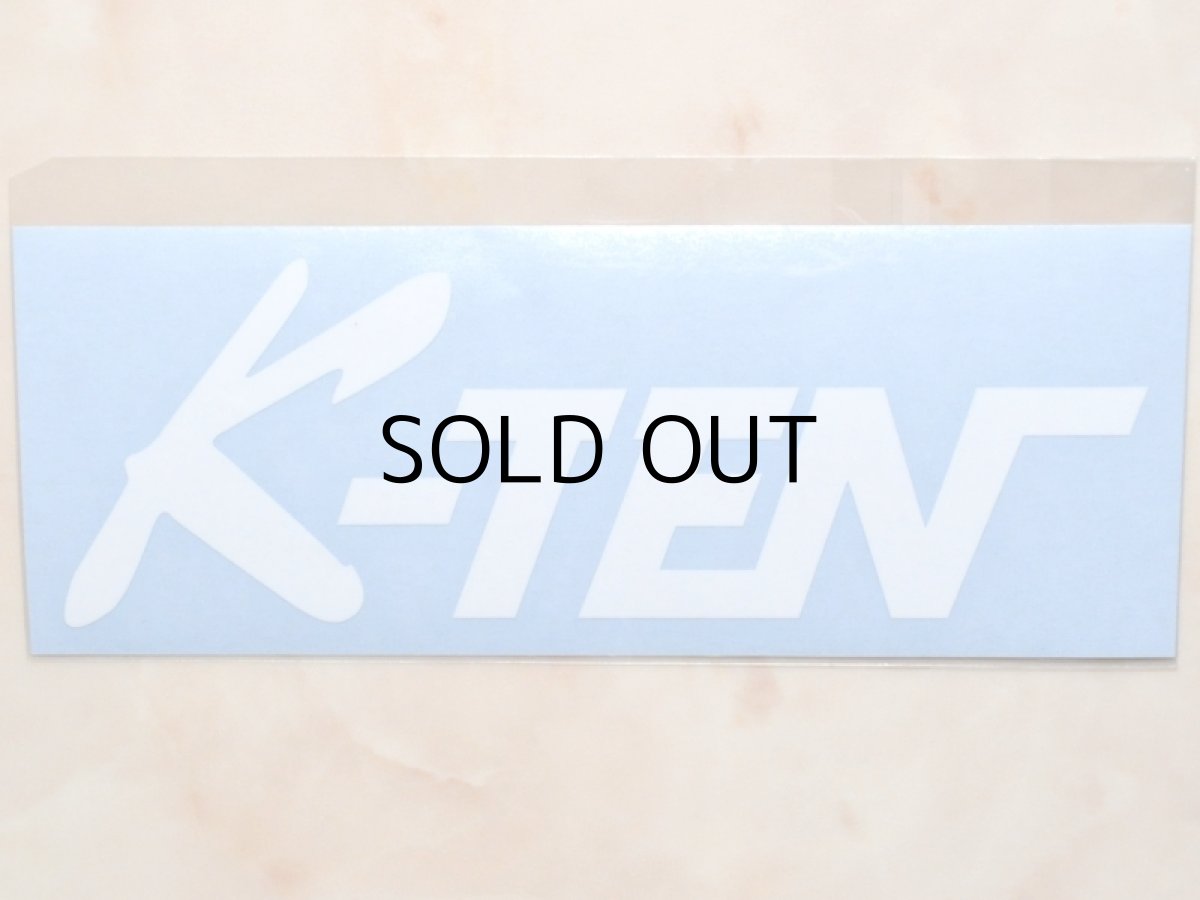 画像1: タックルハウス カッティングステッカー：ホワイト「K-TEN」【ネコポス配送可】 (1)