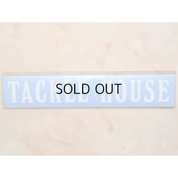 画像1: タックルハウス カッティングステッカー：ホワイト「TACKLE HOUSE」【ネコポス配送可】