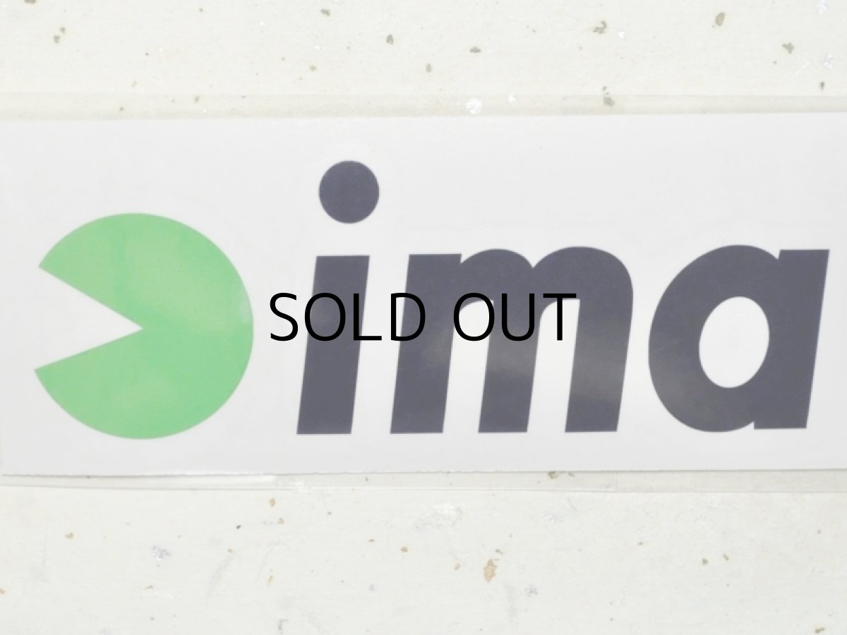 画像1: アイマ imaロゴステッカー：＃0-S004 LIME-NAVY W100mm【ネコポス配送可】 (1)