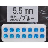 あわび本舗 あわび目玉 5.5mm：日本あわび/ブルー【ネコポス配送可】