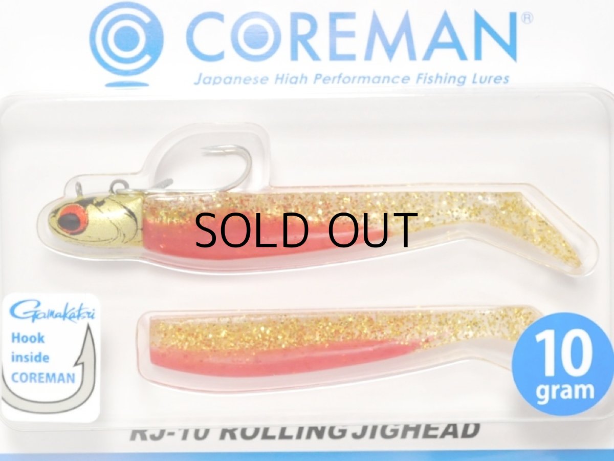 画像1: コアマン RJ-10 ローリングジグヘッド：＃057 GH/アカキン【ネコポス配送可】 (1)