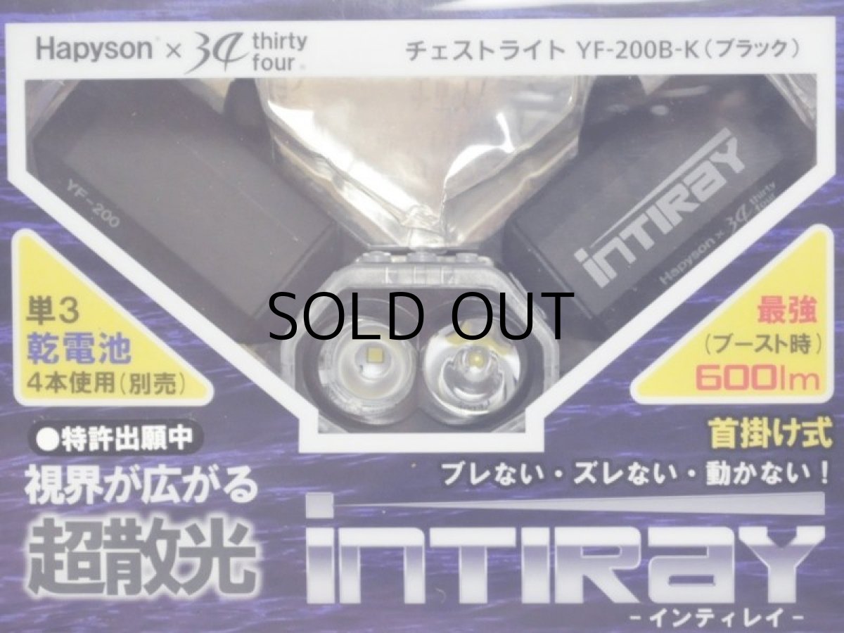 画像1: 山田電器 ハピソン×34 YF-200B-K（ブラック）インティレイ 単3乾電池 チェストライト■ネコポス対象外■ (1)