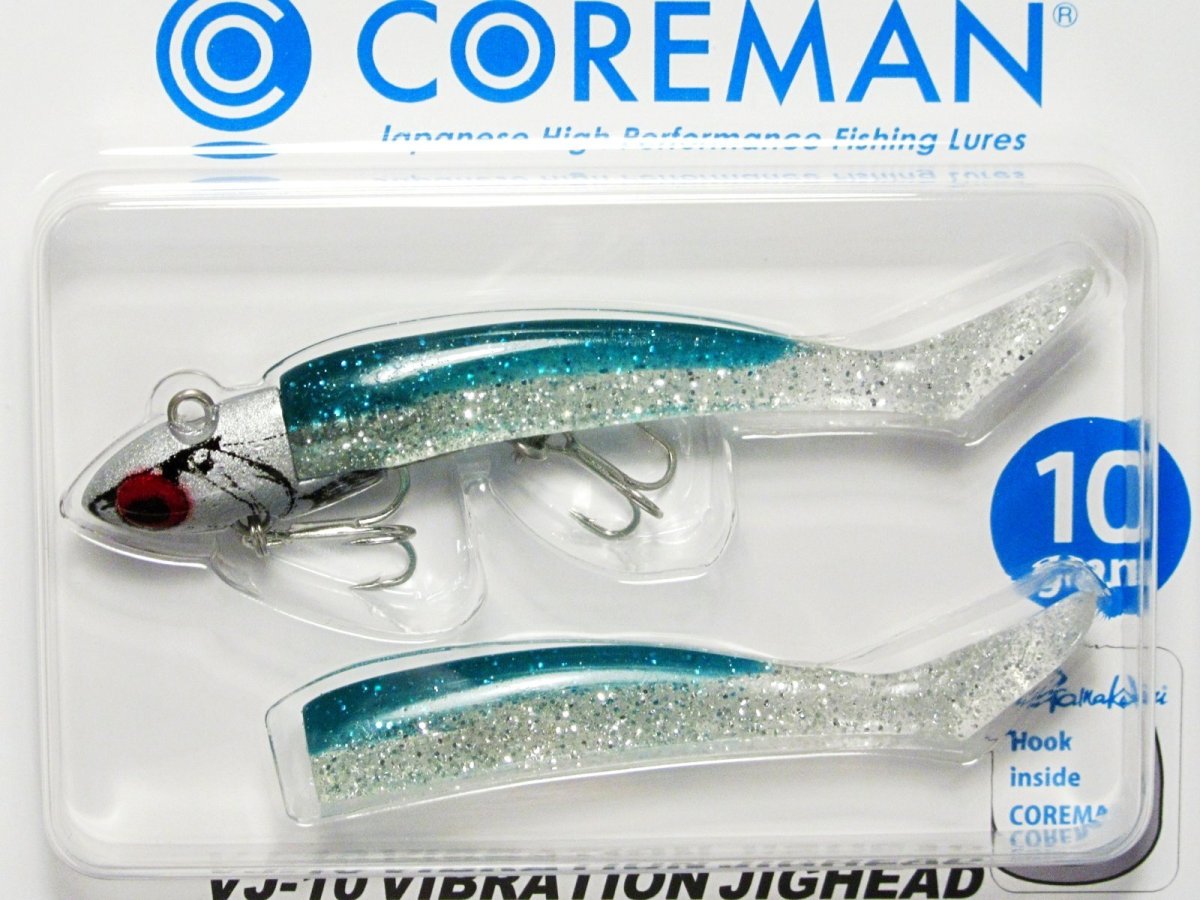 画像1: コアマン VJ-10 バイブレーションジグヘッド：＃042 シルバーヘッド/キビナゴイワシ【ネコポス配送可】 (1)