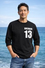 画像2: 【SALE】ブリーデン 1/2スリーブTシャツ ブラック：XL■ネコポス対象外■ (2)