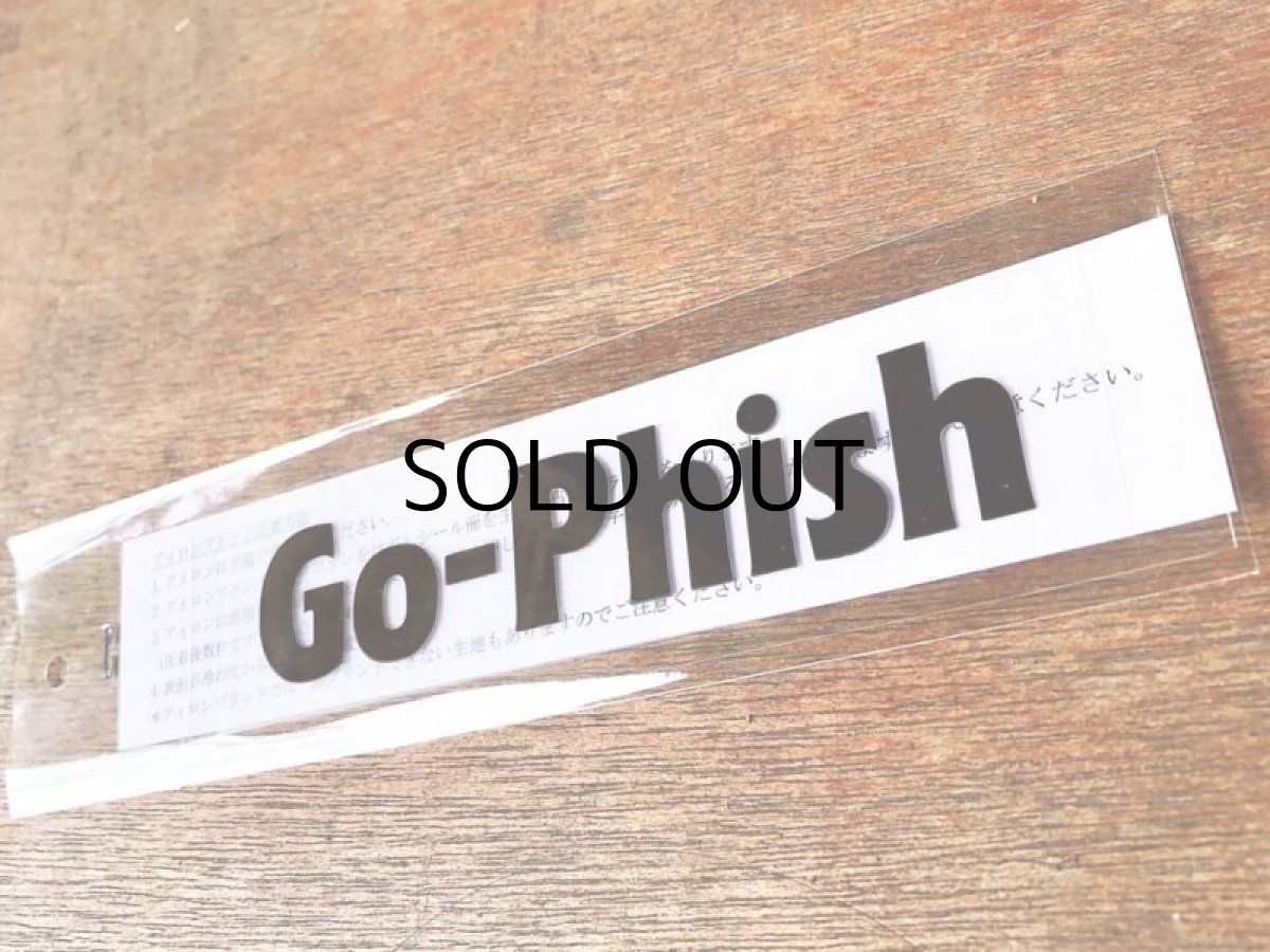 画像1: Go-Phish ゴーフィッシュ ロゴアイロンプリント：ブラック【ネコポス配送可】 (1)