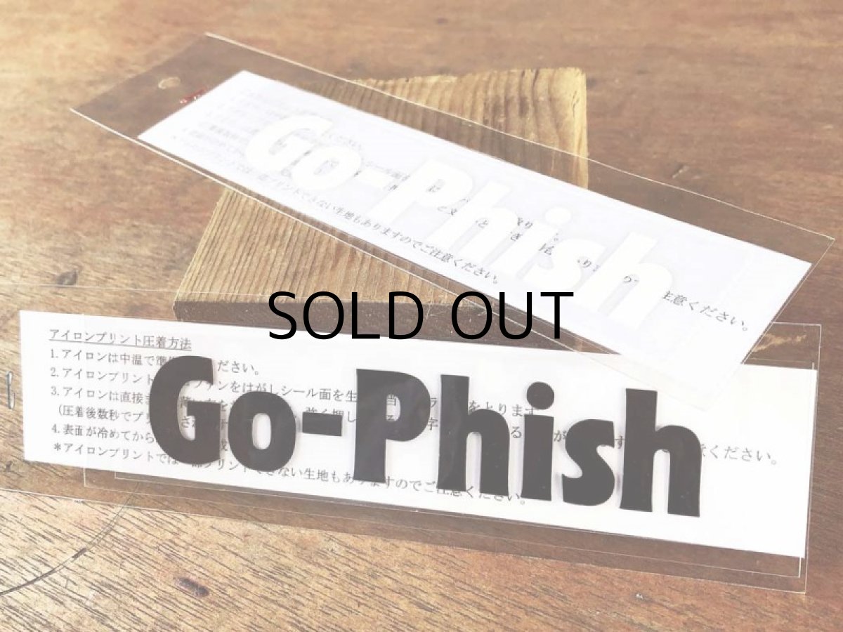 画像2: Go-Phish ゴーフィッシュ ロゴアイロンプリント：ホワイト【ネコポス配送可】 (2)