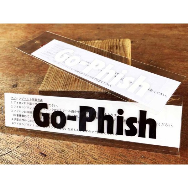 画像2: Go-Phish ゴーフィッシュ ロゴアイロンプリント：ホワイト【ネコポス配送可】