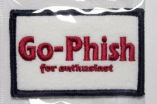 画像1: Go-Phish ベルクロワッペン M スクエア：＃5 ホワイトネイビー【ネコポス配送可】 (1)