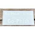 画像1: Go-Phish ゴーフィッシュ 3サイズロゴカッティングステッカー：ホワイト【ネコポス配送可】 (1)