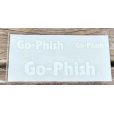 画像1: Go-Phish 3サイズロゴカッティングステッカー：ホワイト【ネコポス配送可】 (1)