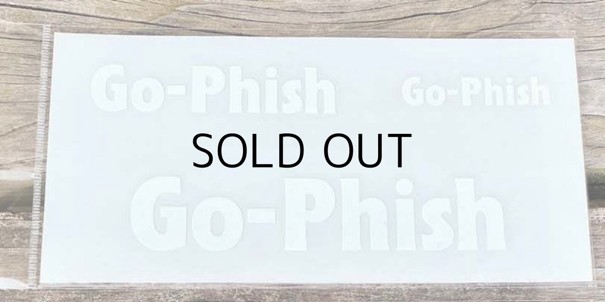 画像1: Go-Phish ゴーフィッシュ 3サイズロゴカッティングステッカー：ホワイト【ネコポス配送可】 (1)
