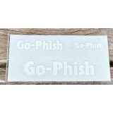Go-Phish 3サイズロゴカッティングステッカー：ホワイト【ネコポス配送可】