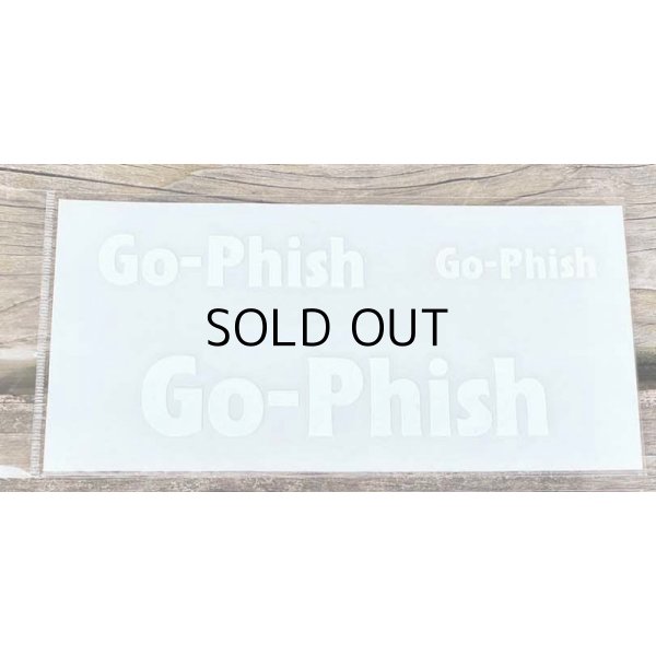 画像1: Go-Phish ゴーフィッシュ 3サイズロゴカッティングステッカー：ホワイト【ネコポス配送可】