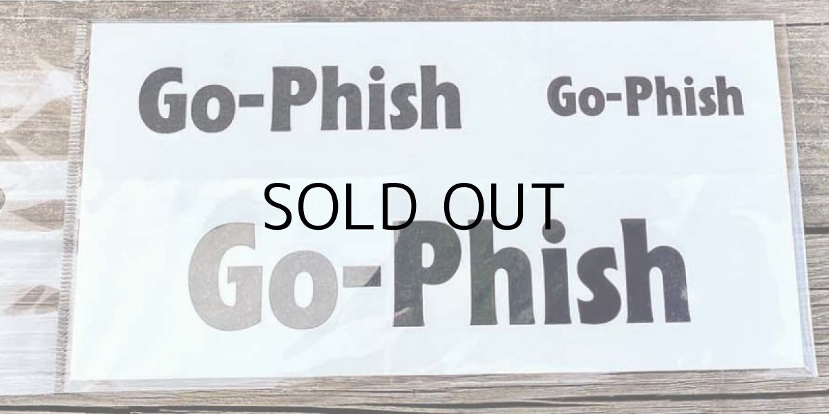 画像1: Go-Phish ゴーフィッシュ 3サイズロゴカッティングステッカー：ブラック【ネコポス配送可】 (1)