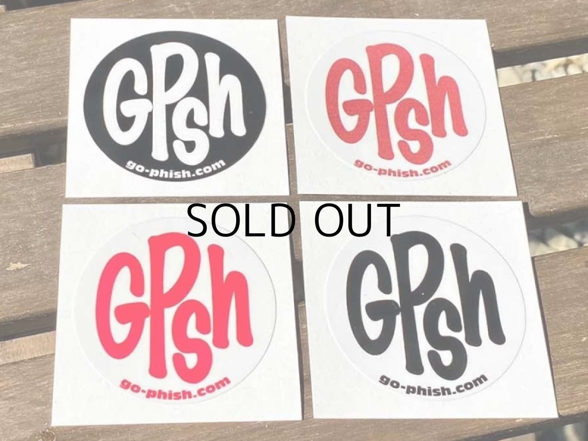 画像1: Go-Phish ゴーフィッシュ 4枚入りサークルステッカー 6cm【ネコポス配送可】 (1)