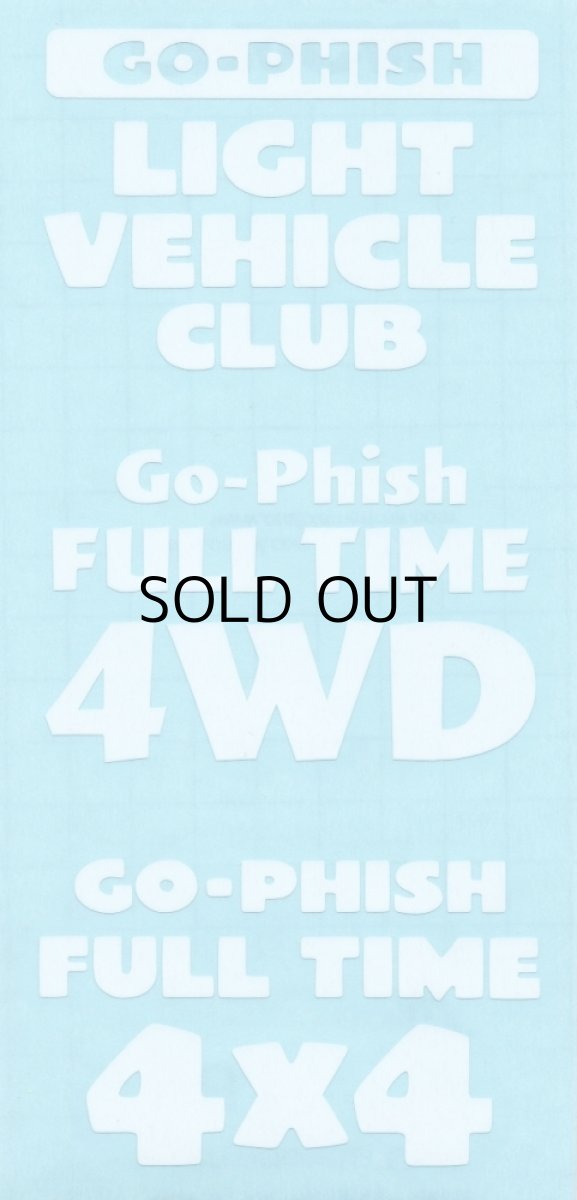 画像1: Go-Phish ゴーフィッシュ 4WDステッカー：WH【ネコポス配送可】 (1)