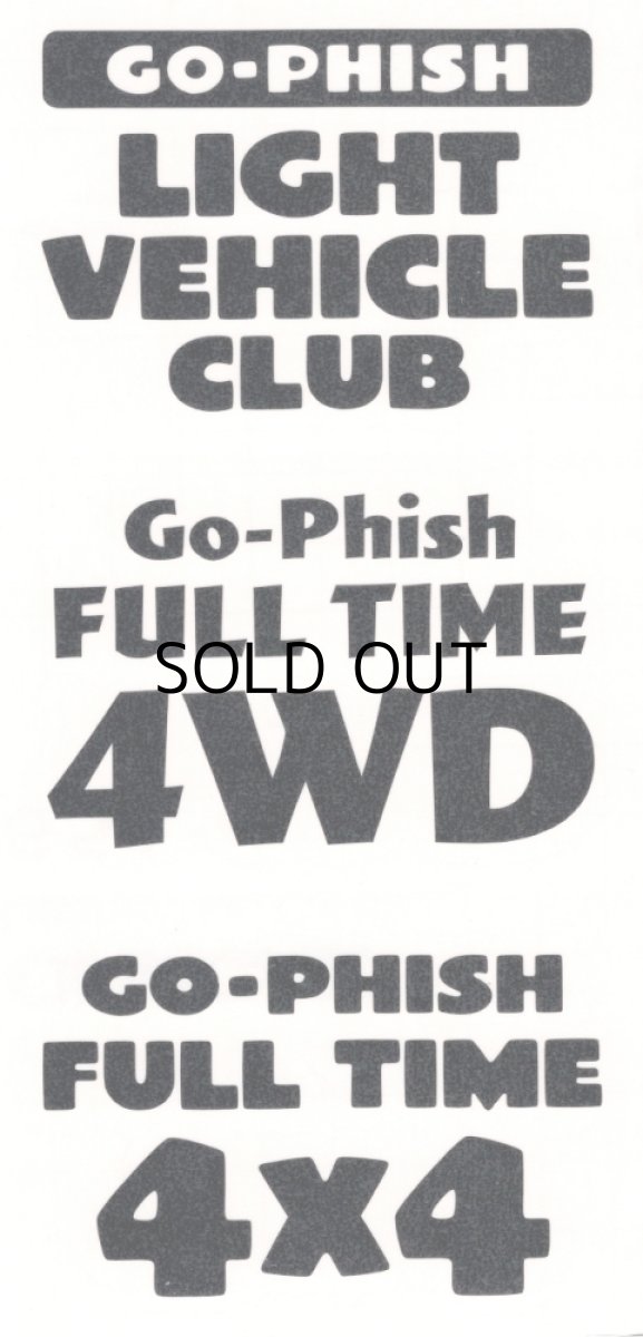 画像1: Go-Phish ゴーフィッシュ 4WDステッカー：BK【ネコポス配送可】 (1)