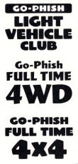 画像1: Go-Phish ゴーフィッシュ 4WDステッカー：BK【ネコポス配送可】 (1)
