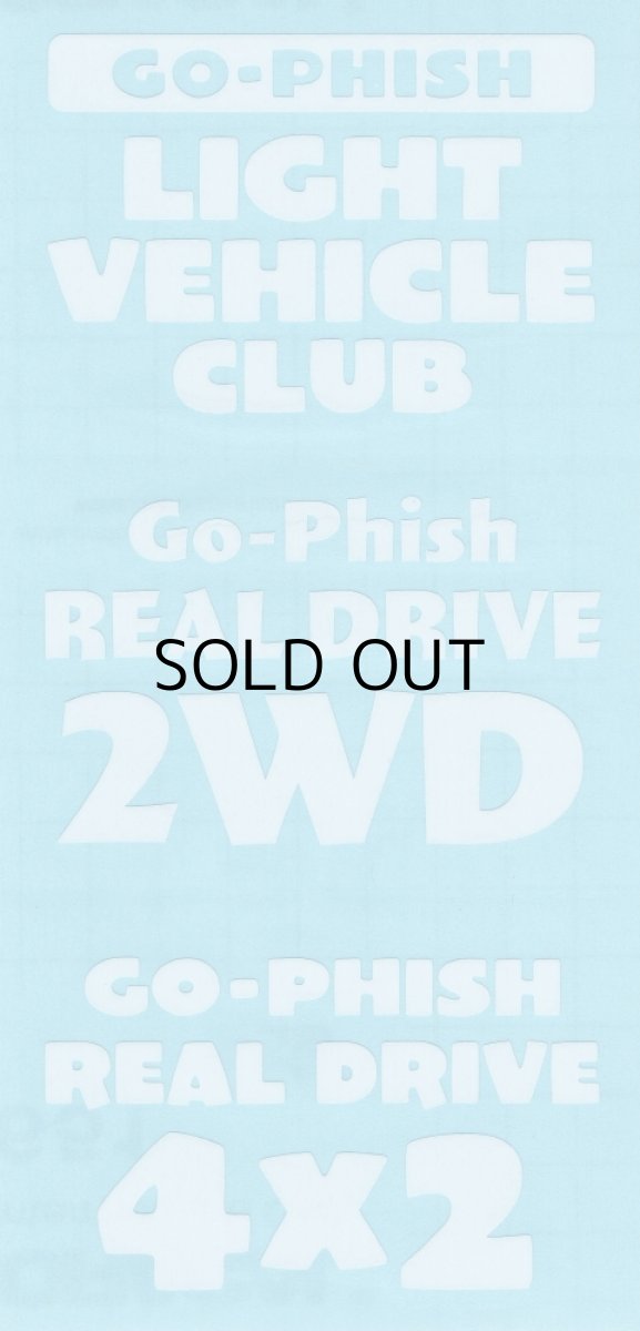 画像1: Go-Phish ゴーフィッシュ 2WDステッカー：WH【ネコポス配送可】 (1)