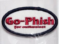 画像1: Go-Phish ベルクロワッペン S オーバル：＃5 ホワイトネイビー【ネコポス配送可】 (1)