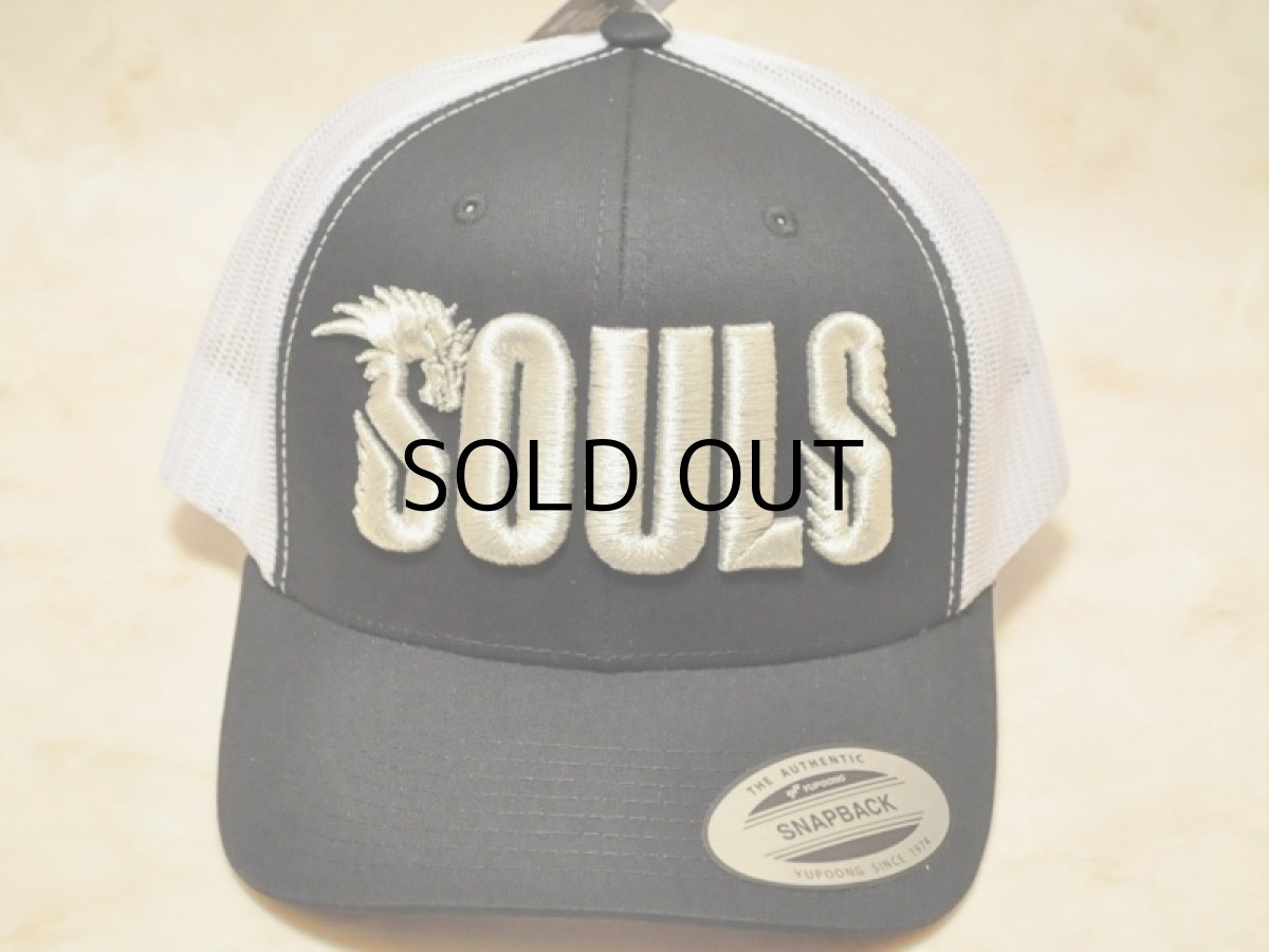 画像2: ソウルズ SOULS スナップバックキャップ：ブラック×ホワイト ロゴ■ネコポス対象外■ (2)