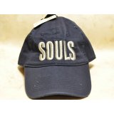 ソウルズ SOULS ヴィンテージキャップ（ダメージ加工）：ネイビー■ネコポス対象外■