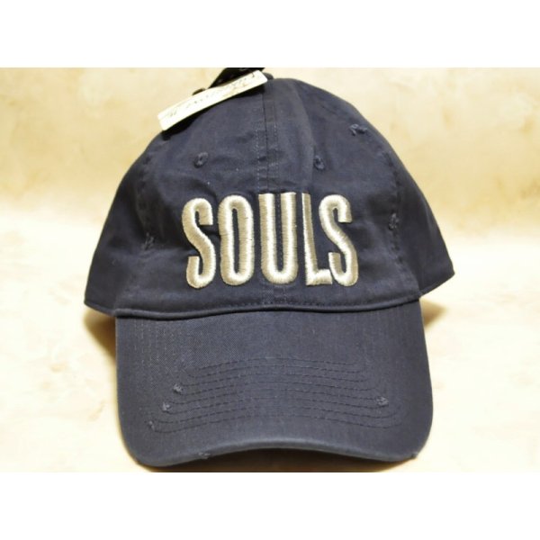 画像1: ソウルズ SOULS ヴィンテージキャップ（ダメージ加工）：ネイビー■ネコポス対象外■