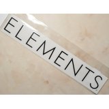 エレメンツ ロゴカッティングステッカー260mm：黒文字【ネコポス配送可】