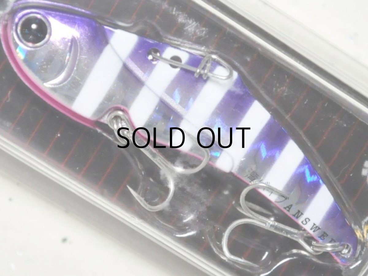 画像1: ベイトブレス 湾バイブアンサー26g：H-26 ゼブラグローパープル【ネコポス配送可】 (1)