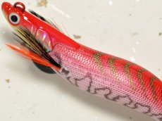 画像2: マルキュー エギリーダートマックス2.5号：＃9805 D203CR ファイヤータイガーCレッド（UV/ケイムラ）【ネコポス配送可】 (2)