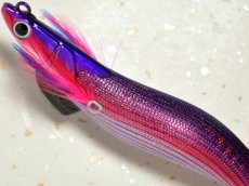 画像2: マルキュー エギリーダートマックス3.0号：＃9812 D202CR パープルボーダーCレッド（UV/ケイムラ）【ネコポス配送可】 (2)