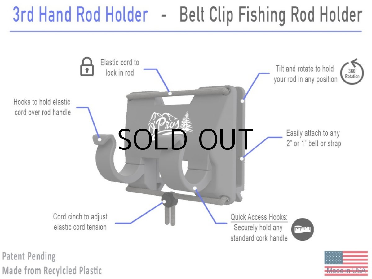 画像3: O'Pros 3rd Hand Rod Holder ベルトクリップホルダー■ネコポス対象外■ (3)