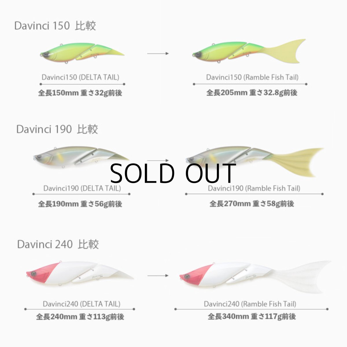 画像3: エレメンツ ダヴィンチ190用ランブルフィッシュテール（1個入り）：オレンジ【ネコポス配送可】 (3)