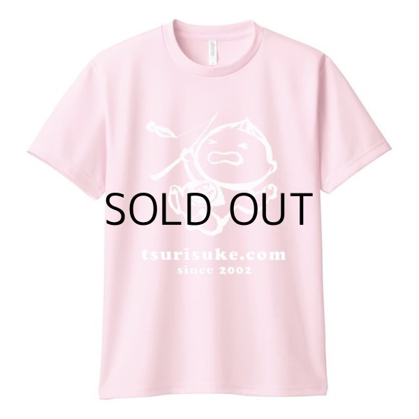 画像1: 釣り助 オリジナルドライTシャツ：半袖/ライトピンク/LLサイズ■ネコポス対象外■ (1)