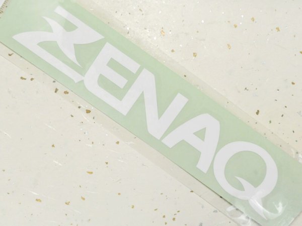 画像1: ゼナック ZENAQ 400mm カーデカール：ホワイト■ネコポス対象外■ (1)