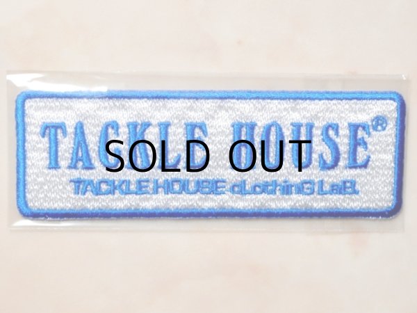 画像1: タックルハウス ワッペン：ライトブルー「TACKLE HOUSE」【ネコポス配送可】 (1)