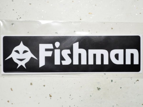 画像1: フィッシュマン Fishman アイコン ステッカー 黒 ST-201602【ネコポス配送可】 (1)
