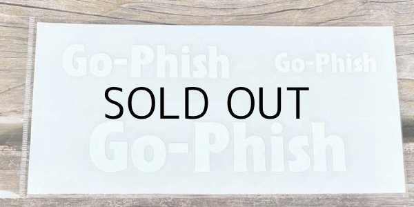 画像1: Go-Phish ゴーフィッシュ 3サイズロゴカッティングステッカー：ホワイト【ネコポス配送可】 (1)